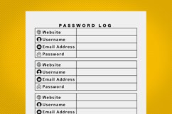 Amazon kdp password log interior for kindle publisher Product Image 2