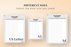Password Keeper Printable | A4 Password | A5 Password | US Product Image 2