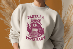 Pasta La Vista Baby SVG PNG Funny Raccoon Pasta Pun Design Product Image 3