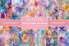 Pastel Alcohol Ink Digital Paper Bundle Product Image 1
