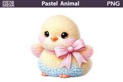 Pastel Baby Chick Clipart | Girl Nursery Sublimation Product Image 1