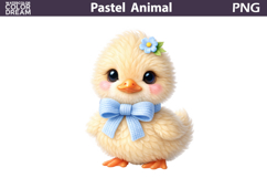 Pastel Baby Duck Clipart | Boy Nursery Sublimation Product Image 1