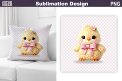 Cute Pastel Chick Pillow | Nursery Sublimation Product Image 1