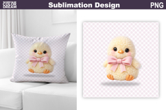 Cute Pastel Chick Pillow | Nursery Sublimation Product Image 1