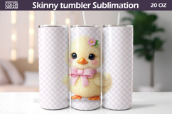Pastel Baby Duck Tumbler Wrap | Cute Duckling Tumbler Product Image 1