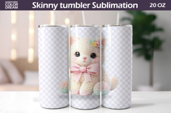 Pastel Baby Cat Tumbler Wrap | Cute Kitten Tumbler Product Image 1
