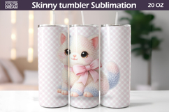 Pastel Baby Cat Tumbler Wrap | Cute Kitten Tumbler Product Image 1