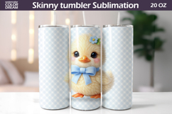 Pastel Baby Duck Tumbler Wrap | Cute Duckling Tumbler Product Image 1