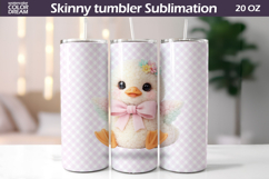 Pastel Baby Duck Tumbler Wrap | Cute Duckling Tumbler Product Image 1