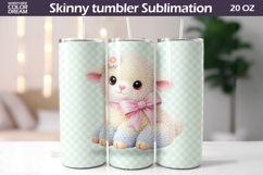 Pastel Baby Lamb Tumbler Wrap | Cute Sheep Tumbler Product Image 1