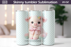 Pastel Baby Pig Tumbler Wrap | Cute Pig Tumbler Product Image 1