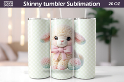 Pastel Baby Bunny Tumbler Wrap | Cute Rabbit Tumbler Product Image 1