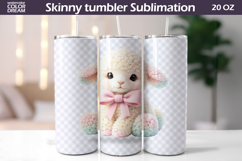 Pastel Baby Lamb Tumbler Wrap | Cute Sheep Tumbler Product Image 1