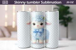 Pastel Baby Lamb Tumbler Wrap | Cute Sheep Tumbler Product Image 1