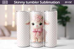 Pastel Baby Lamb Tumbler Wrap | Cute Sheep Tumbler Product Image 1