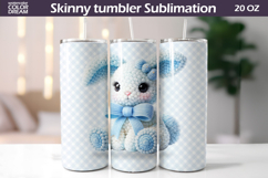 Pastel Baby Bunny Tumbler Wrap | Cute Rabbit Tumbler Product Image 1
