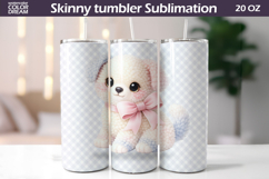 Pastel Baby Puppy Tumbler Wrap | Cute Dog Tumbler Product Image 1
