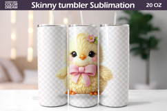 Pastel Baby Chick Tumbler Wrap | Cute Chicken Tumbler Product Image 1