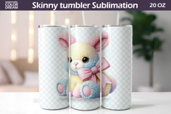 Pastel Baby Bunny Tumbler Wrap | Cute Rabbit Tumbler Product Image 1