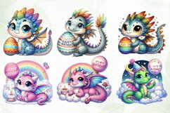 Pastel Baby Dragon Sublimation Clipart Product Image 4