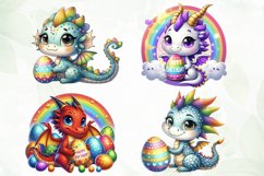 Pastel Baby Dragon Sublimation Clipart Product Image 2