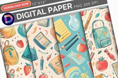 Pastel Back to School Digital Paper Product Image 1