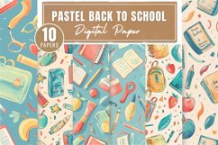 Pastel Back to School Digital Paper Bundle Product Image 1