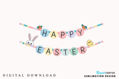 Pastel Beaded Happy Easter PNG, Happy Easter Bracelet PNG Product Image 1