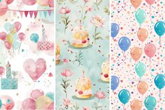 Pastel Birthday Digital Paper Bundle Product Image 4