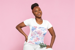 Pastel Blue and Pink Floral Patterns Product Image 8