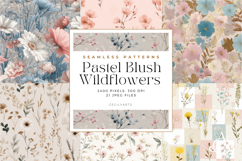 Pastel Blush Wildflowers Seamless Patterns Product Image 1