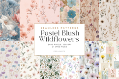Pastel Blush Wildflowers Seamless Patterns Product Image 2