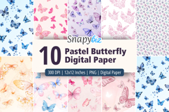 Pastel Butterfly Seamless Digital Paper Product Image 1