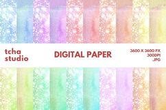 Pastel Canvas Watercolor Digital Papers Glitter Background Product Image 1