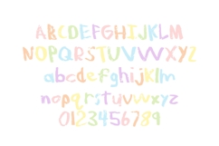 Rainbow Chalk Pastel Color Font Product Image 3
