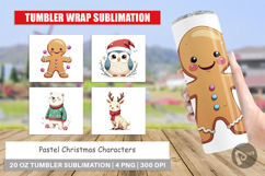 Tumbler Pastel Christmas Characters Product Image 1