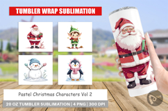 Tumbler Pastel Christmas Characters Product Image 1