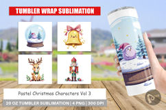 Tumbler Pastel Christmas Characters Product Image 1