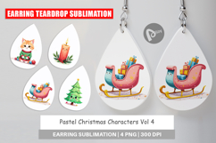 Earring Pastel Christmas Characters Product Image 1
