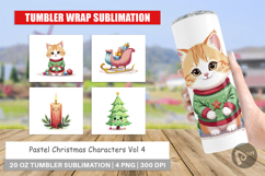 Tumbler Pastel Christmas Characters Product Image 1