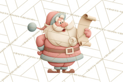Retro Pastel Santa Claus and Friends Christmas Clipart PNG Product Image 3