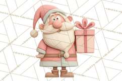 Retro Pastel Santa Claus and Friends Christmas Clipart PNG Product Image 4
