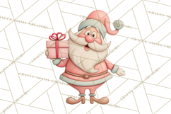 Retro Pastel Santa Claus and Friends Christmas Clipart PNG Product Image 5