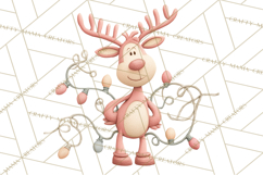 Retro Pastel Santa Claus and Friends Christmas Clipart PNG Product Image 4