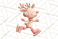Retro Pastel Santa Claus and Friends Christmas Clipart PNG Product Image 3