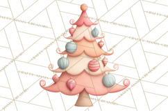 Retro Pastel Santa Claus and Friends Christmas Clipart PNG Product Image 3