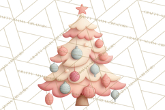 Retro Pastel Santa Claus and Friends Christmas Clipart PNG Product Image 4