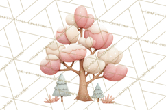 Retro Pastel Santa Claus and Friends Christmas Clipart PNG Product Image 3