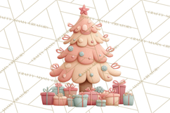 Retro Pastel Santa Claus and Friends Christmas Clipart PNG Product Image 4