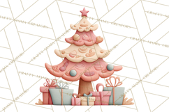 Retro Pastel Santa Claus and Friends Christmas Clipart PNG Product Image 5